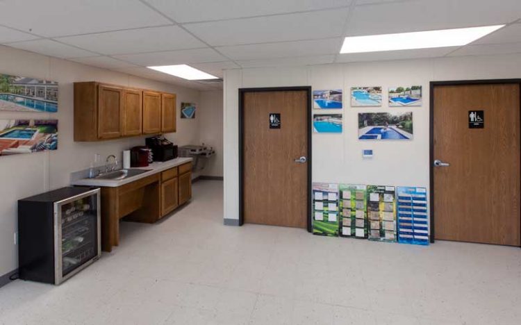 Aquamarine Pools sales office, restrooms Aquamarine Pools sales office, restrooms