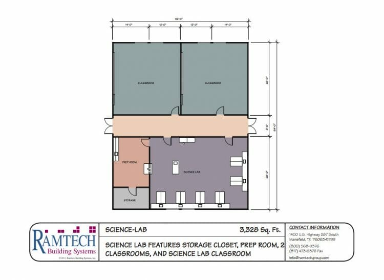 science lab and science classroom floor plan