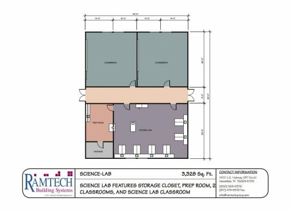 science lab and science classroom floor plan