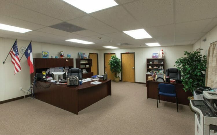 relocatable modular building Deweyville ISD office
