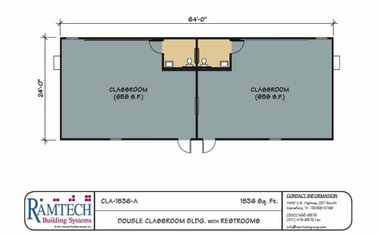 Ramtech-Portable-Classroom-3 Ramtech relocatable modular building classroom floorplan