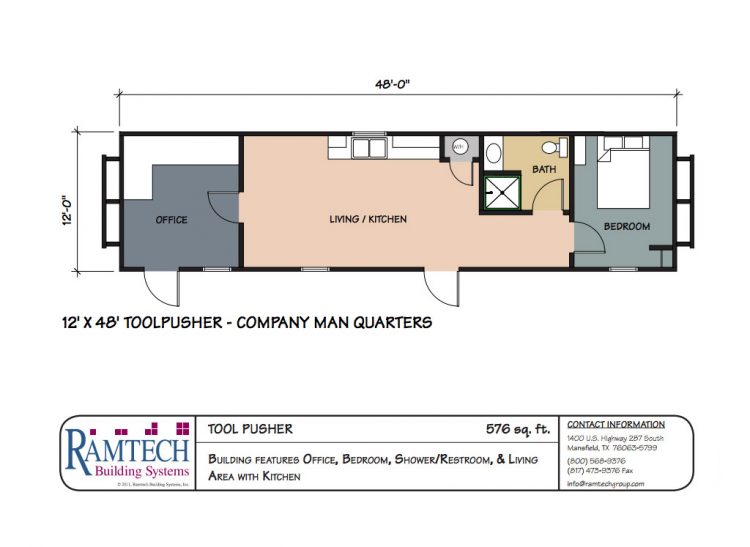 Tool-Push Tool pusher company man quarters floor plan